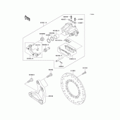 Схема вузла: Заднє гальмо для Kawasaki VN1500 VN1500 Classic FI