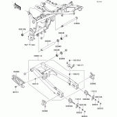 Схема узла: Задний рычаг (Маятник) для Kawasaki EX250 Ninja 250R