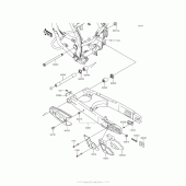 Схема вузла: Задній важіль (маятник) для Kawasaki KLX140 KLX140L