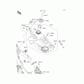Схема вузла: Паливний бак для Kawasaki KX450 KX450F