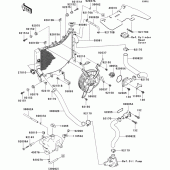 Схема вузла: Радіатор (1/2) для Kawasaki ZX600 Ninja ZX-6RR