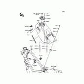 Схема вузла: Паливний бак для Kawasaki KLX125 KLX125