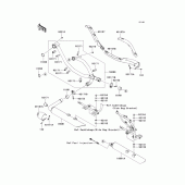 Схема узла: Выхлопная система (s) для Kawasaki VN1700 VN1700 Classic Tourer