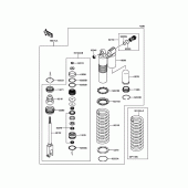 Схема вузла: Задній амортизатор для Kawasaki KX450 KX450F