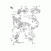 Схема вузла: Кріплення двигуна для Kawasaki ZR400 Zephyr X