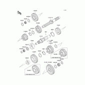 Схема узла: Трансмиссия для Kawasaki VN1500 Vulcan 1500 Classic