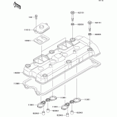 Схема вузла: Клапанна кришка для Kawasaki ZX900 Ninja ZX-9R