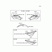 Схема вузла: Наклейки (blue/white; KL250-G1A) для Kawasaki KL250 KL250 Super Sherpa