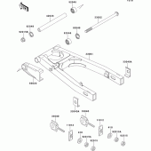 Схема узла: Задний рычаг (Маятник) для Kawasaki EX250 ZZR250