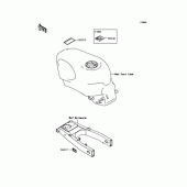 Схема вузла: Інформаційні наклейки для Kawasaki ZX400 ZZR400