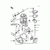 Схема вузла: Комплектуючі карбюратора для Kawasaki ZX400 ZXR400R