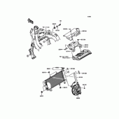 Схема узла: Радиатор для Kawasaki EX400 Ninja 400R