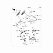 Схема вузла: Заглушка сидіння (Опція) для Kawasaki EX650 Ninja 650 ABS