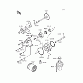 Схема вузла: Масляний насос & Масляний фільтр для Kawasaki ZX636 Ninja ZX-6R