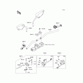 Схема вузла: Кермо & Пульт управління кермовим для Kawasaki KLX250 KLX250SF