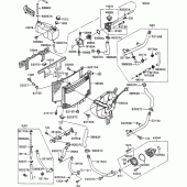 Схема вузла: Радіатор (1/3) для Kawasaki ZX1100 ZZ-R1100