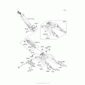 Схема узла: Маятник/Задний амортизатор для Kawasaki AX125 Fury 125R