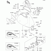 Схема вузла: Паливний бак (vn800-b7) для Kawasaki VN800 Vulcan 800 Classic