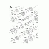 Схема узла: Трансмиссия для Kawasaki EX500 GPZ500S