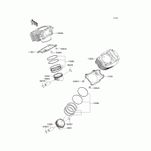Схема вузла: Циліндр & Поршень для Kawasaki VN900 Vulcan 900 Custom