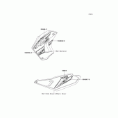 Схема узла: Decals(green)(white)(eef) для Kawasaki KL650 KLR650