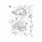 Схема узла: Картер двигателя для Kawasaki ZX600 Ninja ZX-6