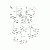 Схема узла: Передний тормозной цилиндр (P21/p22/p24) для Kawasaki KZ1000 Police