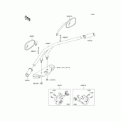 Схема узла: Руль & Пульт управления рулевой для Kawasaki VN1600 VN1600 Mean Streak