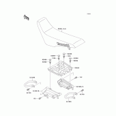 Схема узла: Сиденье для Kawasaki KLX650 KLX650 Motard