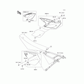 Схема вузла: Side covers для Kawasaki KX250/ KX252 KX250F