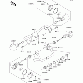 Схема вузла: Поворотники для Kawasaki VN1500 VN1500 Drifter