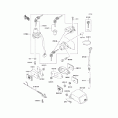 Схема узла: Замок зажигания для Kawasaki ZX750 Ninja ZX-7