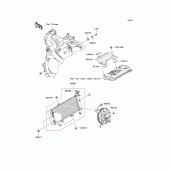 Схема вузла: Радіатор для Kawasaki KLE650 Versys 650
