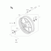 Схема вузла: Front wheel для Kawasaki ZR750 Z750S