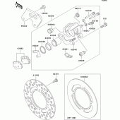 Схема узла: Задний тормоз (kx85-a4/b4) для Kawasaki KX85 KX85