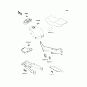 Схема узла: Информационные наклейки для Kawasaki ZX600 Ninja ZX-6