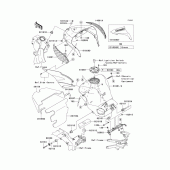 Схема узла: Fuel tank(1/2) для Kawasaki ZX600 Ninja ZX-6RR