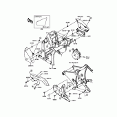 Схема вузла: Side Covers/Chain Cover для Kawasaki VN900 Vulcan 900 Custom