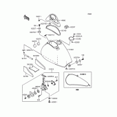 Схема узла: Топливный бак для Kawasaki VN400 Vulcan II