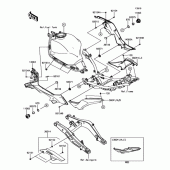 Схема вузла: Бічна кришка\захист ланцюга для Kawasaki ER650 Z650 ABS
