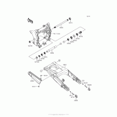Схема вузла: Задній важіль (Маятник) для Kawasaki ZX1400 Ninja ZX-14R ABS