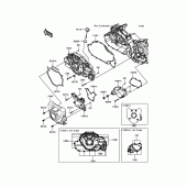 Схема вузла: Left Engine Cover(s) для Kawasaki VN1700 Vulcan 1700 Nomad ABS