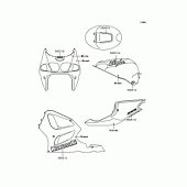 Схема узла: Наклейки для Kawasaki ZX750 Ninja ZX-7RR