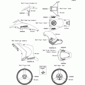 Схема вузла: Decals(green)(kcf) для Kawasaki ZX1000 Ninja ZX-10R ABS