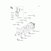 Схема узла: Коленчатый вал для Kawasaki ZX600 Ninja ZX-6R