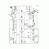 Схема вузла: Вилка передньої осі (‾EL250A-047065) для Kawasaki EL250 Eliminator 250SE