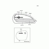 Схема вузла: Наклейки (Brons/Yellow; BJ250-C7) для Kawasaki BJ250 Estrella RS