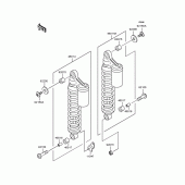 Схема узла: Подвеска/Задний амортизатор (ZR250-B6/B7) для Kawasaki ZR250 Balius-II