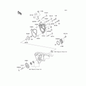 Схема вузла: Водяний насос Kawasaki KX250/ KX252 KX250F