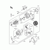 Схема вузла: Генератор для Kawasaki ZR1100 Zephyr 1100RS
